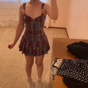 Plaid Dolls Kill Mini Dress